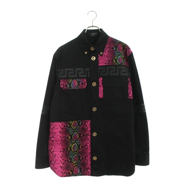 VERSACE - ヴェルサーチ A88355 パイソン柄切替えブルゾン VERSACE - ヴェルサーチ A88355 パイソン柄切替えブルゾン