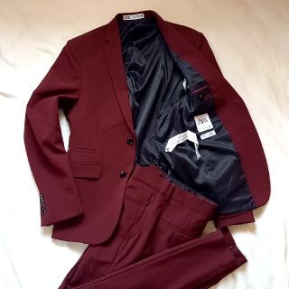 ザラ(ZARA)のZARA　カジュアルスーツ　ワインレッド　セットアップ(セットアップ)