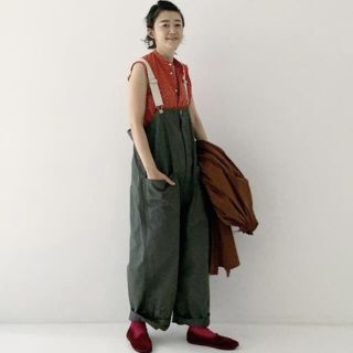 nest Robe - ネストローブ 美品 コットンデッキサロペットの通販 by D.I.