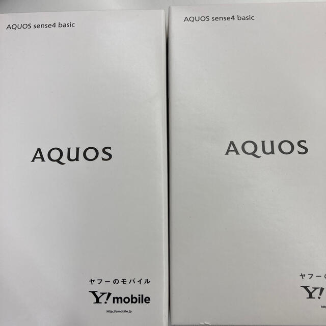 AQUOS(アクオス)のAQUOS sense4 basic 2台セット スマホ/家電/カメラのスマートフォン/携帯電話(スマートフォン本体)の商品写真