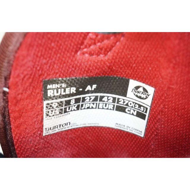 えんじ色中古品ですBURTON バートン ブーツ RULER ルーラー アジアンフィット 27cm