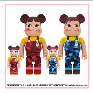 メディコムトイ(MEDICOM TOY)のBE＠RBRICK BAPE® × ペコちゃん&ポコちゃん100％ &400％(キャラクターグッズ)