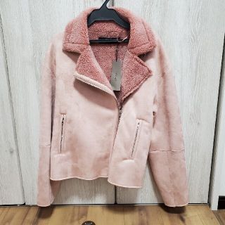 ザラ(ZARA)のりえ様専用　ZARA　ZARAベーシック　フェイクムートンライダースジャケット(ライダースジャケット)