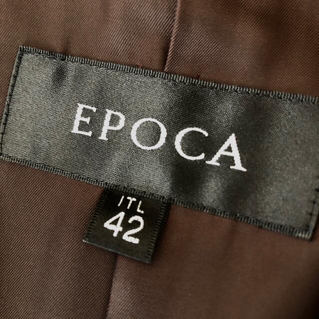 EPOCA(エポカ)の極美品‼️【エポカ EPOCA】アンゴラウールベルテッドコート　ブラウン茶色 レディースのジャケット/アウター(ロングコート)の商品写真