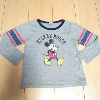 ディズニー(Disney)の超美品　古着風　ミッキープリント　ロンＴ(Tシャツ/カットソー)