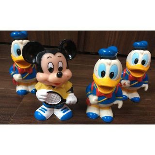 ディズニー(Disney)のディズニー  三菱銀行 貯金箱 ソフビ製 レトロ 昭和 (ノベルティグッズ)