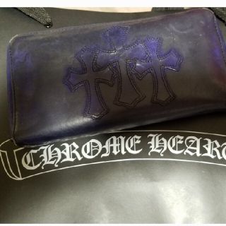 クロムハーツ(Chrome Hearts)のクロムハーツ REC Fジップ3セメタリー クロスパッチ　ウォレット(長財布)