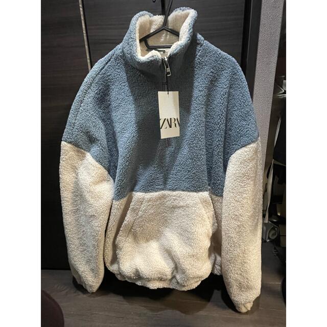 裏地ZARA ザラ　カンガルーポケット付きカラーブロックジャケット