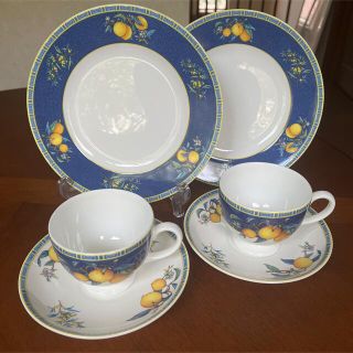 ウェッジウッド(WEDGWOOD)の【黒壺美品】ウェッジウッド★シトロン★トリオ　ペア(食器)