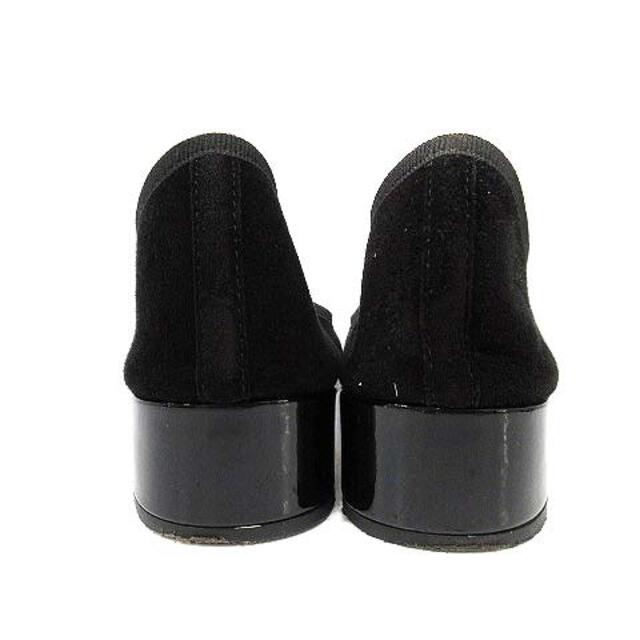 repetto(レペット)のレペット パンプス スエード チャンキーヒール 38.5 24.3cm 黒 レディースの靴/シューズ(ハイヒール/パンプス)の商品写真
