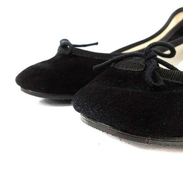 repetto(レペット)のレペット パンプス スエード チャンキーヒール 38.5 24.3cm 黒 レディースの靴/シューズ(ハイヒール/パンプス)の商品写真