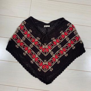 フォーエバートゥエンティーワン(FOREVER 21)の【美品】キッズ　ポンチョ　羽織り　カーディガン　 xs 冬物 forever21(ポンチョ)