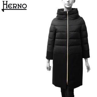 HERNO - HERNO ヘルノ ウール切替ダウンコート 黒 38の通販 by あひる