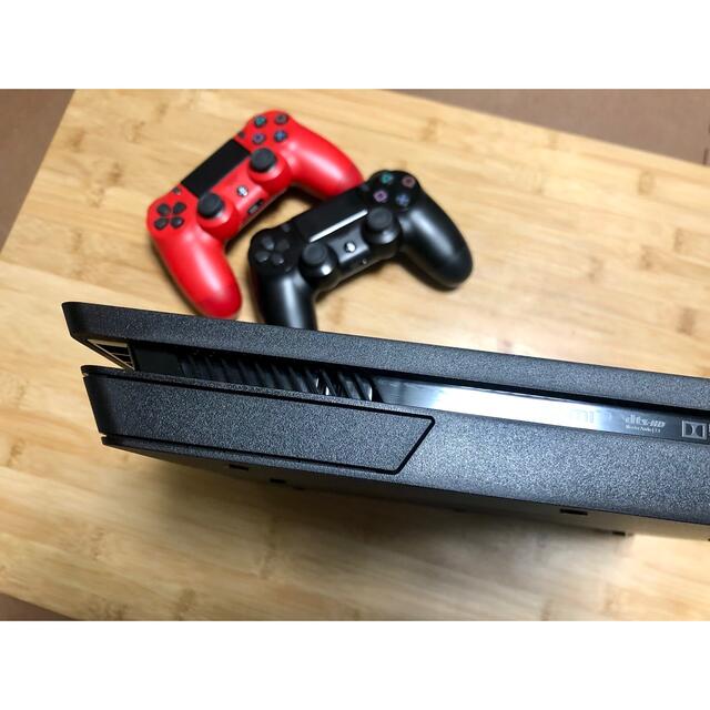 PlayStation4(プレイステーション4)のPlayStation4 本体 CUH-2100AB 純正コントローラー2台 エンタメ/ホビーのゲームソフト/ゲーム機本体(家庭用ゲーム機本体)の商品写真