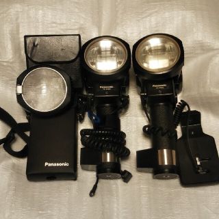 パナソニック(Panasonic)のパナソニック 大光量グリップストロボ PE-60GS  予備ストロボ付(ストロボ/照明)