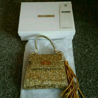 アッシュアンドダイアモンド(ASH&DIAMONDS)のASH&DIAMONDS GLITTER BIRKIN ウォレット GOLD(財布)