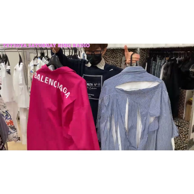 ラルク tetsuya 着用 バレンシアガ ダメージストライプシャツ 2