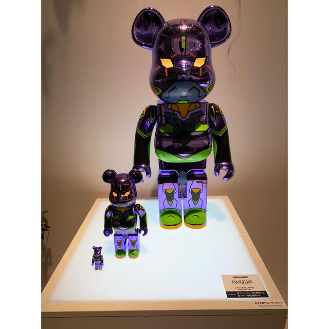 berbrickBE@RBRICK エヴァンゲリオン初号機 CHROME 100％ 400％