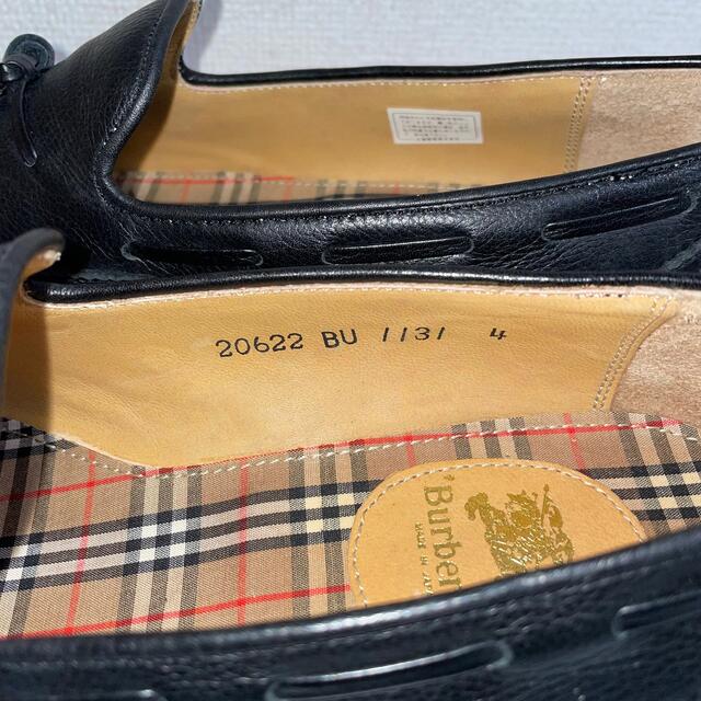 BURBERRY(バーバリー)の未使用品 24cm バーバリー ウイングチップ タッセルローファー 黒 レディースの靴/シューズ(ローファー/革靴)の商品写真