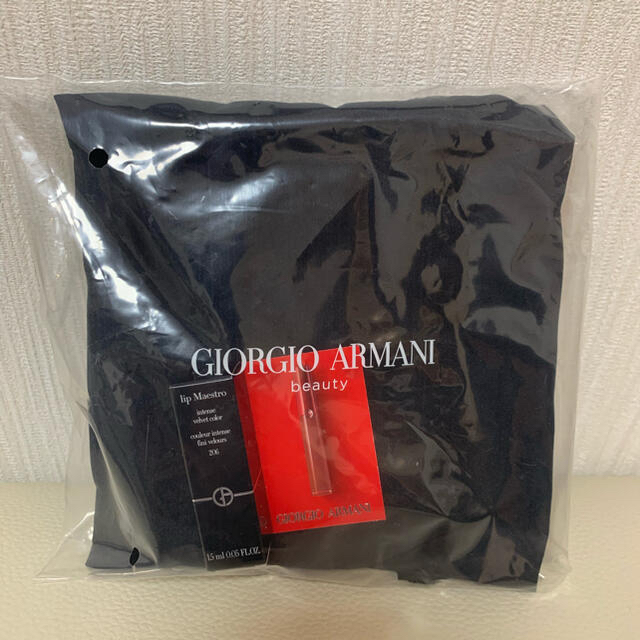 Giorgio Armani(ジョルジオアルマーニ)の新品❤︎ジョルジオアルマーニビューティ リップ マエストロ➕レッドポーチ セット コスメ/美容のベースメイク/化粧品(リップグロス)の商品写真