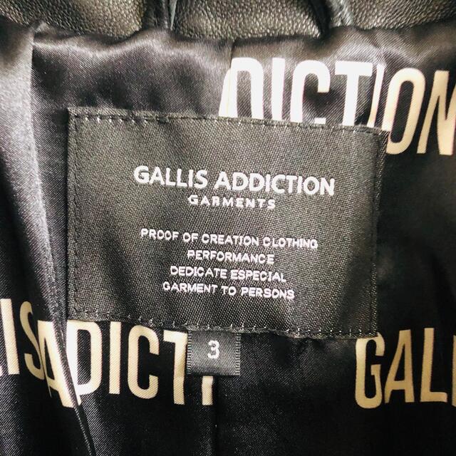 ADDICTION(アディクション)のガリスアディクションGALLIS ADDICTION レザージャケット　サイズ3 メンズのジャケット/アウター(レザージャケット)の商品写真