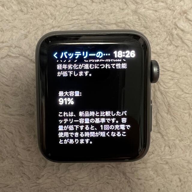 Apple watch 3 42mm グレー