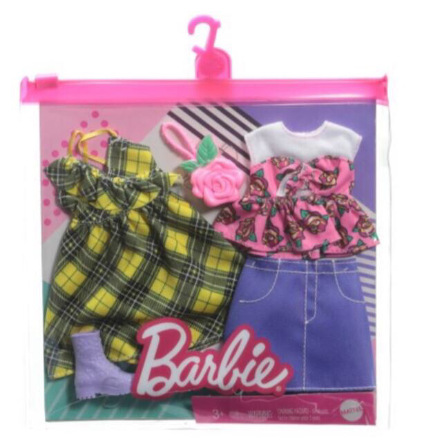 Barbie(バービー)のバービー人形【ファッション2パック ローズ＆イエロー】Barbie エンタメ/ホビーのおもちゃ/ぬいぐるみ(キャラクターグッズ)の商品写真