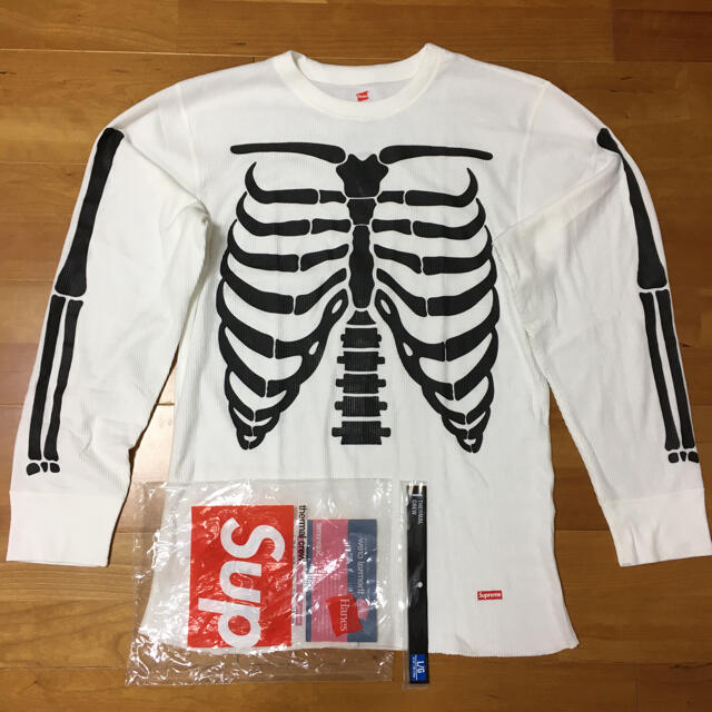 新品 白L Supreme Hanes Bones Thermal Crew - Tシャツ