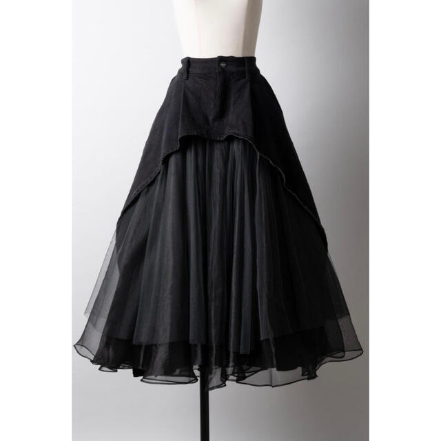 la belle Etude(ラベルエチュード)のラベルエチュード　デニムチュールスカート レディースのスカート(ロングスカート)の商品写真