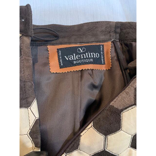 ジャンニバレンチノ(GIANNI VALENTINO)の革スカート  valentino  革のパッチワーク(ひざ丈スカート)