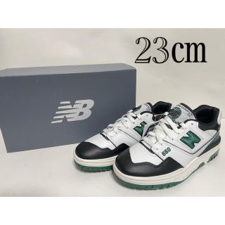 ニューバランス(New Balance)の【新品】23㎝　ニューバランス BB550LE1  ホワイト/グリーン(スニーカー)