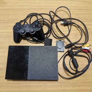 プレイステーション2(PlayStation2)のPlayStation2 本体 SCPH-90000、メモリーカード、ソフト9本(家庭用ゲーム機本体)