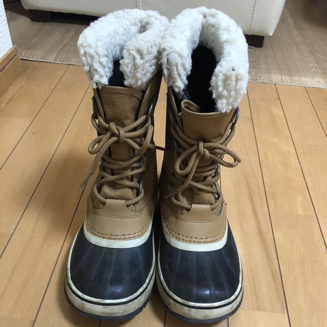 SOREL(ソレル)のSOREL ソレル カリブー Caribou  ベージュ　スノーブーツ 25cm レディースの靴/シューズ(ブーツ)の商品写真