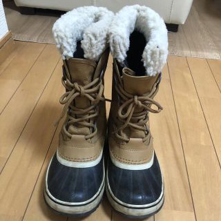 ソレル(SOREL)のSOREL ソレル カリブー Caribou  ベージュ　スノーブーツ 25cm(ブーツ)