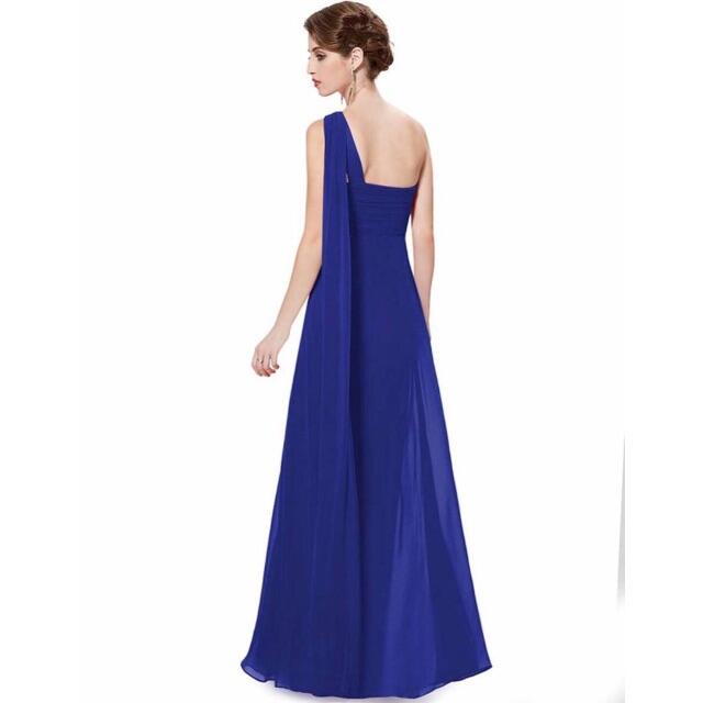Ever Pretty ワンショルダー ロングドレス【XL】サファイアブルー レディースのフォーマル/ドレス(ロングドレス)の商品写真