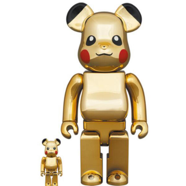 おもちゃ/ぬいぐるみBE@RBRICK ピカチュウ GOLD CHROME Ver 400%100%