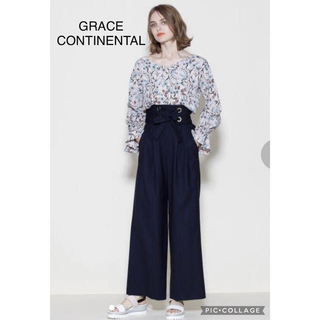 グレースコンチネンタル(GRACE CONTINENTAL)の★専用★   GRACE CONTINENTAL 　ベルト付ワイドパンツ(カジュアルパンツ)