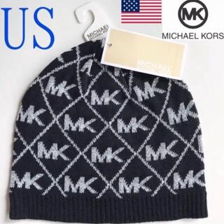 Michael Kors - 【新品】USA マイケルコース ニット帽 ブラック×シルバーラメ
