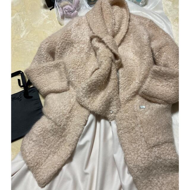 茄子紺 フォクシーexpress掲載モコモコ暖かstallつき248000