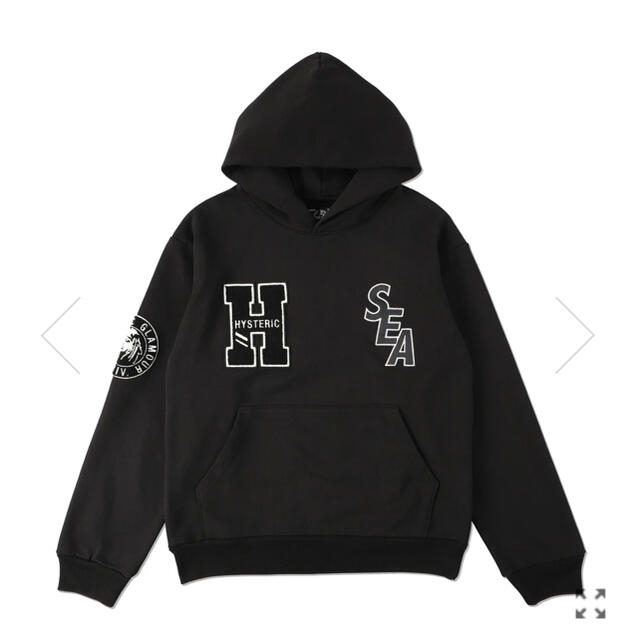 パーカーHYSTERIC GLAMOUR x WDS Hoodie / BLACK M - パーカー