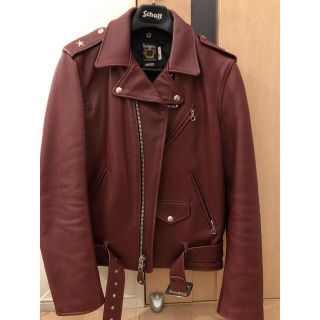 ショット(schott)の【美品】schott 613 ust バーガンディ 40LONG(ライダースジャケット)