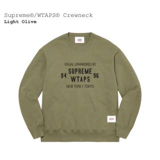 シュプリーム(Supreme)のSupreme WTAPS Crewneck オリーブMサイズ　新品正規品(スウェット)