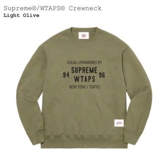 シュプリーム(Supreme)の送込 XL Supreme WTAPS Crewneck オリーブ ①(スウェット)