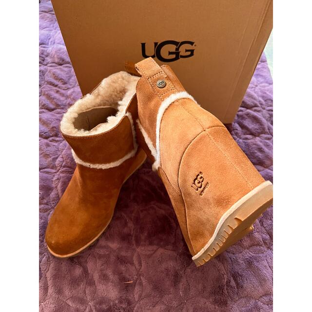 UGG アグ アナイス ボア ウェッジソール ブーツ スエード シューズ