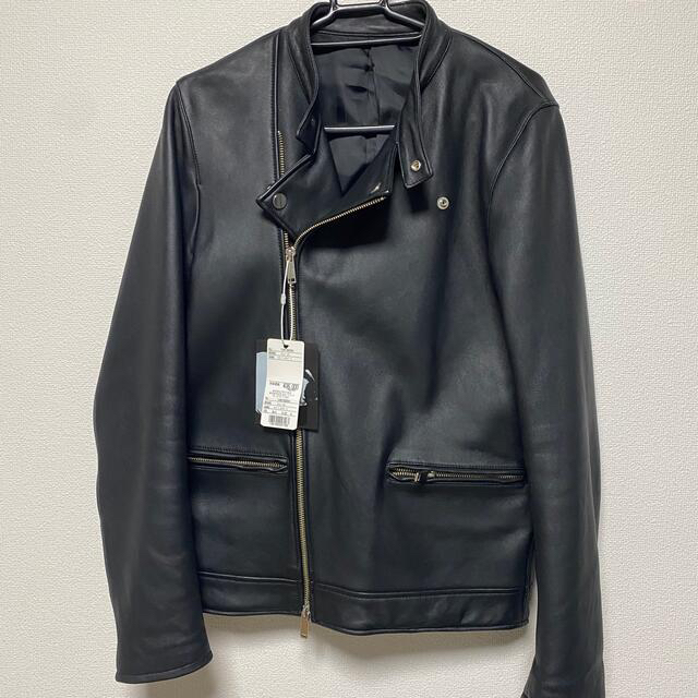 美品】STUDIOUS セミダブル ライダースジャケット 美品】STUDIOUS セミダブル ライダースジャケット