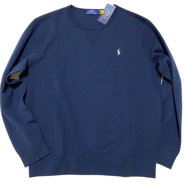 POLO RALPH LAUREN(ポロラルフローレン)のイチオシ☆"新品 ラルフローレン ダブルニットスウェットトレーナー L/ネイビー メンズのトップス(スウェット)の商品写真