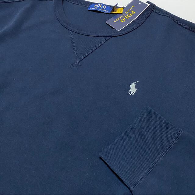 POLO RALPH LAUREN(ポロラルフローレン)のイチオシ☆"新品 ラルフローレン ダブルニットスウェットトレーナー L/ネイビー メンズのトップス(スウェット)の商品写真