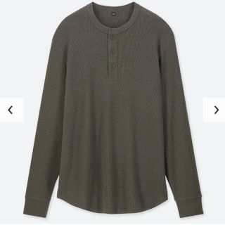 ユニクロ(UNIQLO)の【UNIQLO】ワッフルヘンリーネックT（長袖）(Tシャツ/カットソー(七分/長袖))