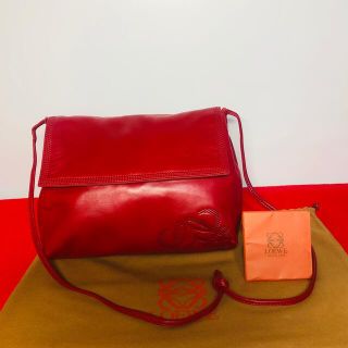 ロエベ(LOEWE)の【極美品】☆ロエベ Vintage  アナグラム ナッパ レザー ショルダー(ショルダーバッグ)