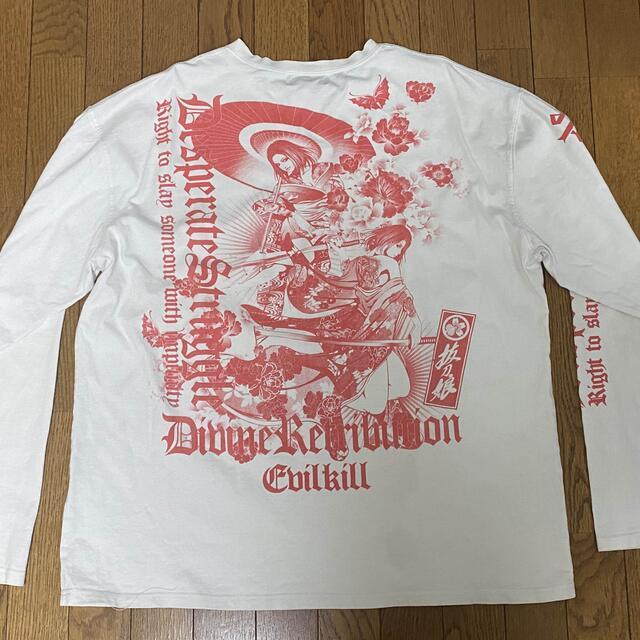 絡繰魂(カラクリタマシイ)の抜刀娘　XXL  3L   長袖Tシャツ　ロンT　和柄 メンズのトップス(Tシャツ/カットソー(七分/長袖))の商品写真